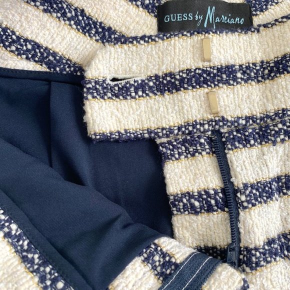 Guess by Marciano Blue Simone Striped Shorts - Picture 2 of 7